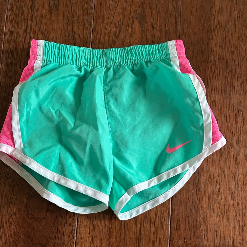 Nike Teal and Pink Athletic Shorts